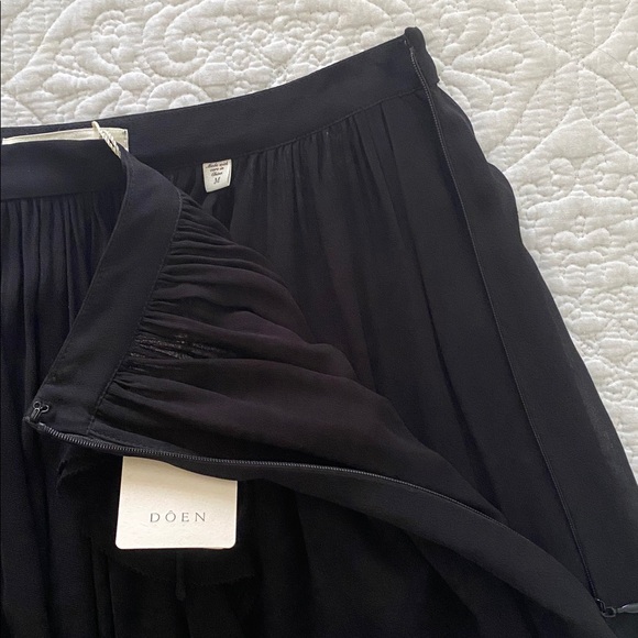 NWT Doen Elisa silk skirt in black - Picture 5 of 15
